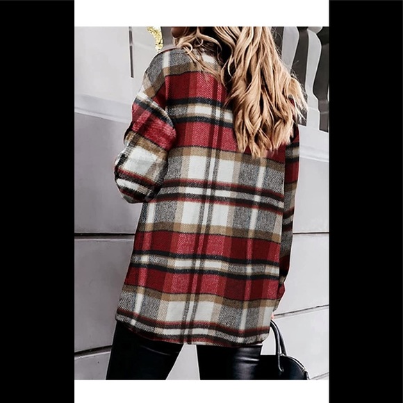 🆕 Button Down Shirt Oversized Long Sleeve Casual Blouse Jacket - Picture 2 of 3